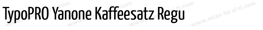 TypoPRO Yanone Kaffeesatz Regular字体转换